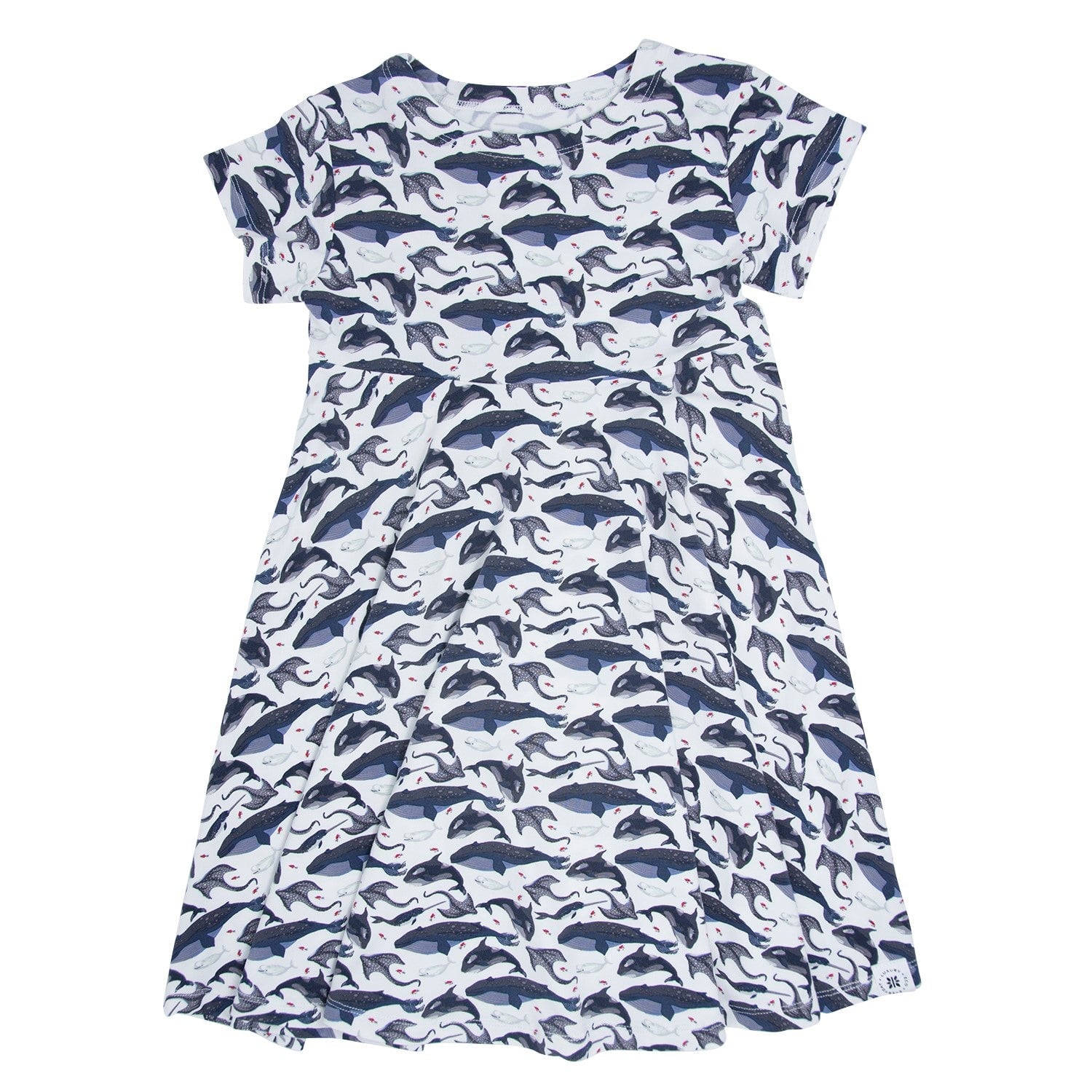 Deep Sea Creatures Whale Cap Sleeve Swirly Girl