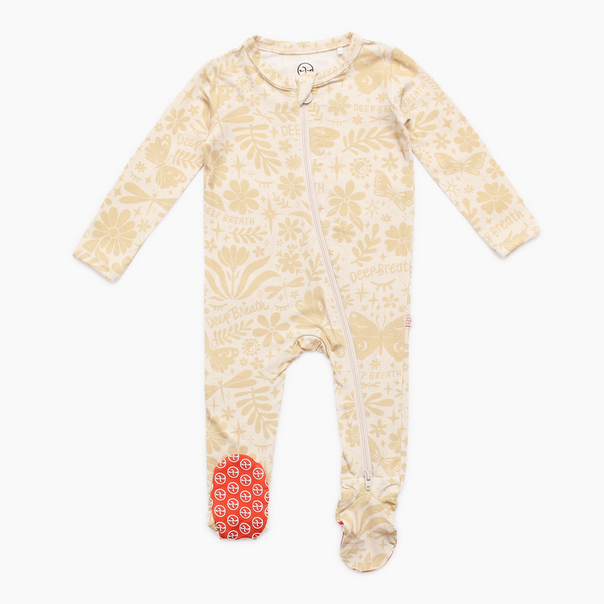 The Second-skin Footie | Om Baby (beige) | "deep Breath"