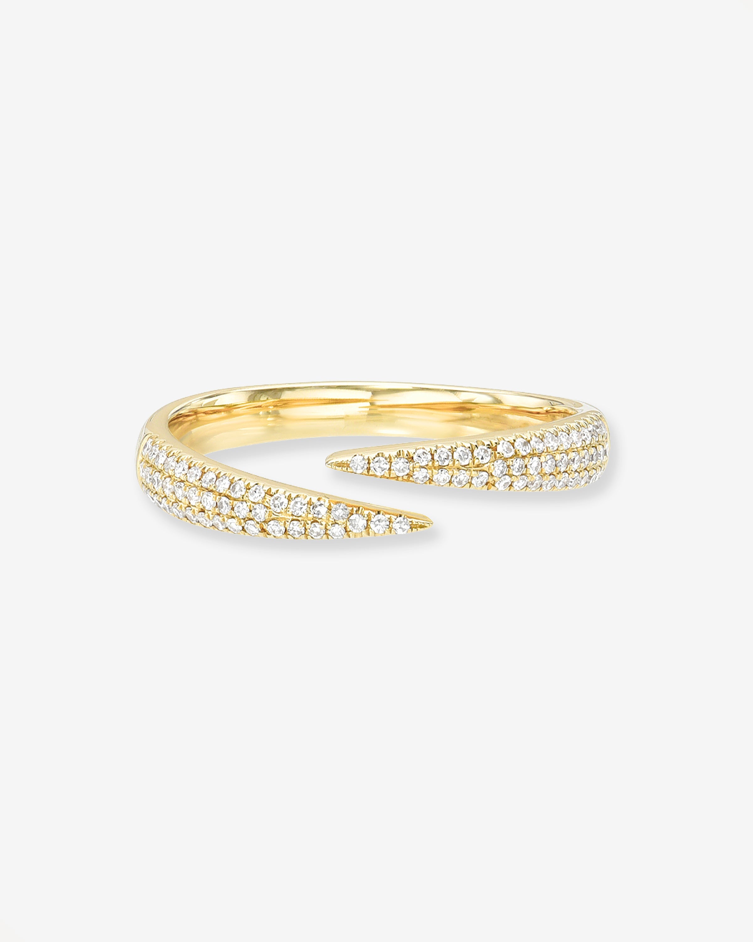 Pave Diamond Spike Claw Ring