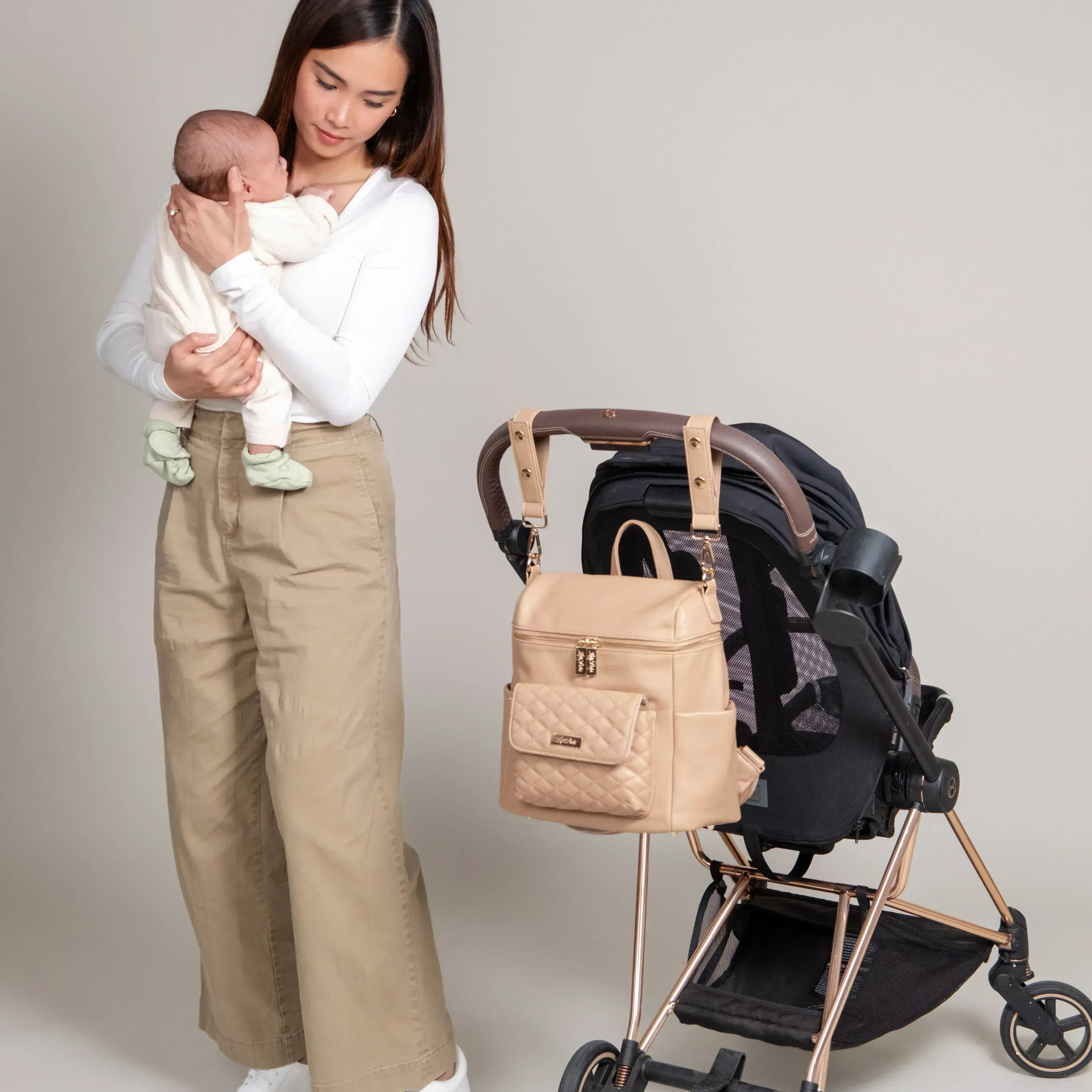 Petit Monaco Diaper Bag | Stone Grey