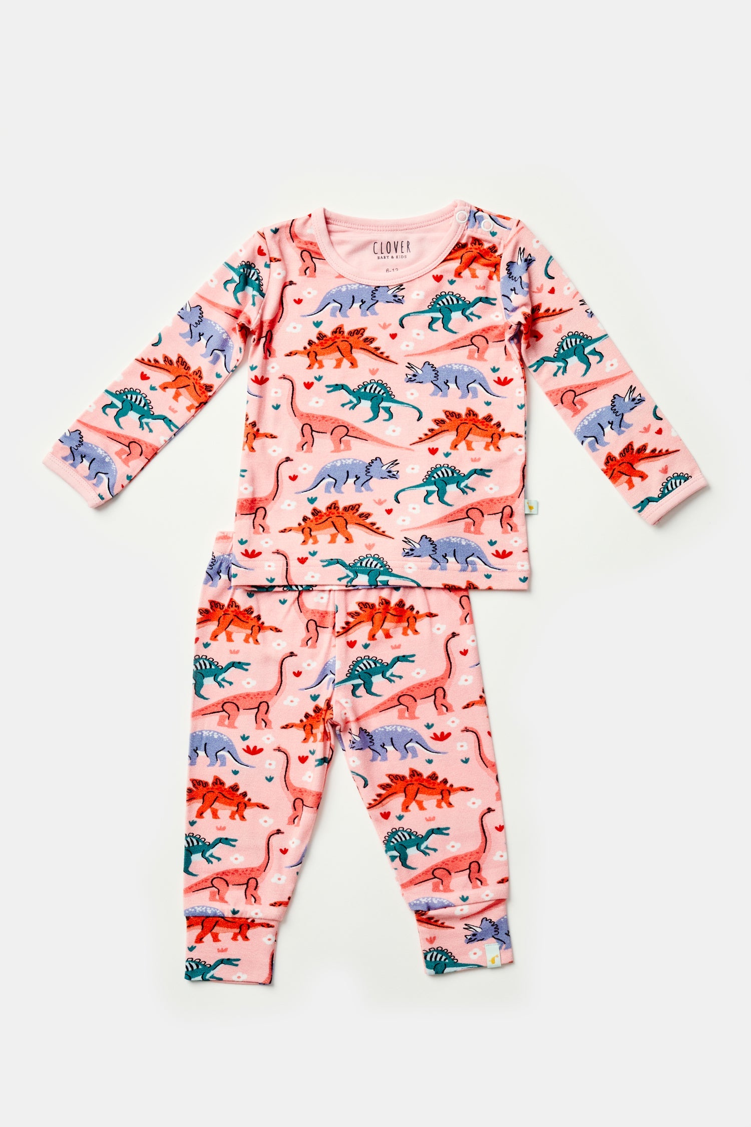 Long Sleeve Pajama Set - Dinosaur Garden