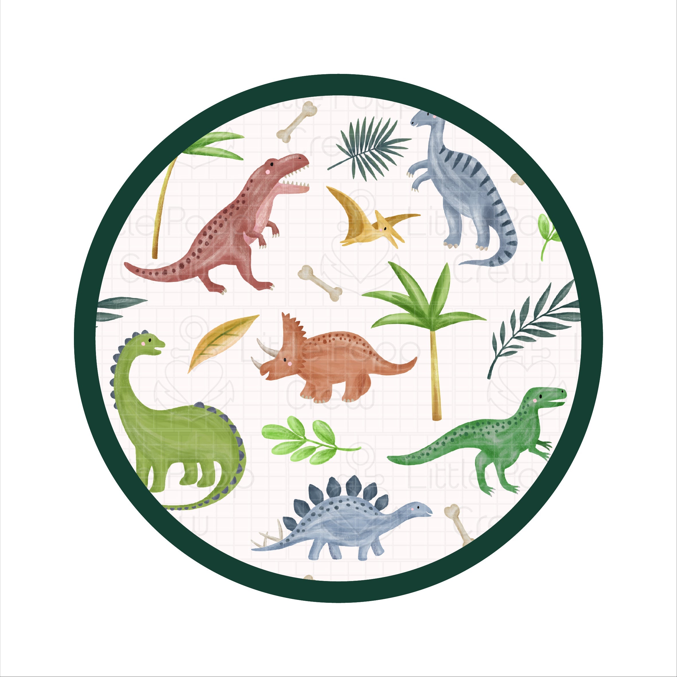 Dinosaur Land | Mini Quilted Bamboo Baby Blanket