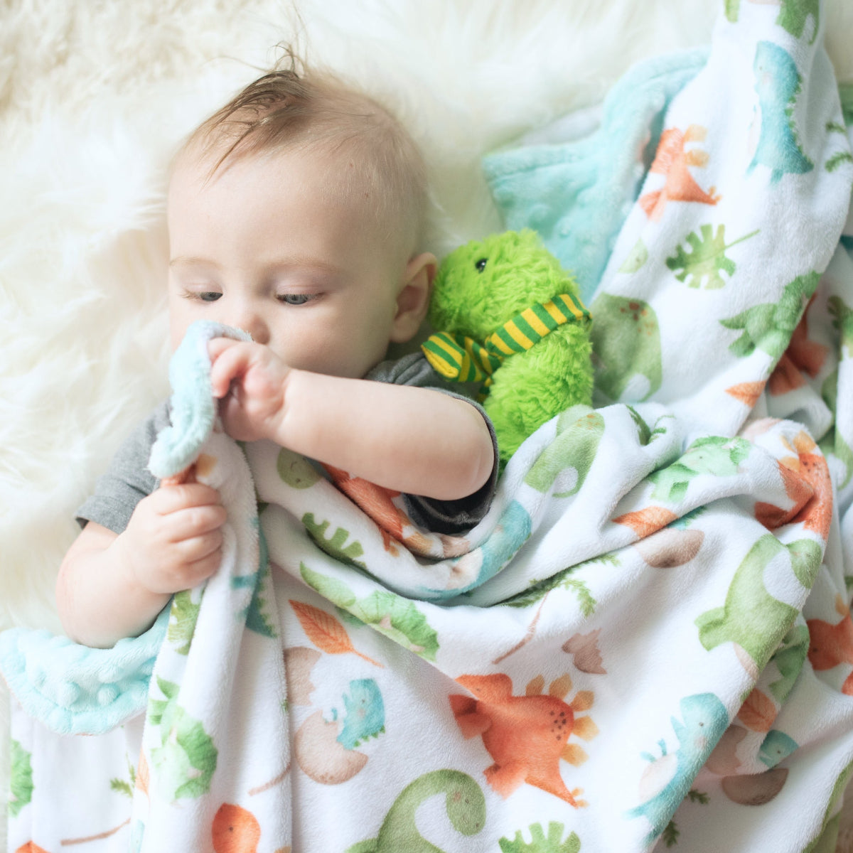 Premium Baby & Toddler Minky Blanket - Dinosaurs