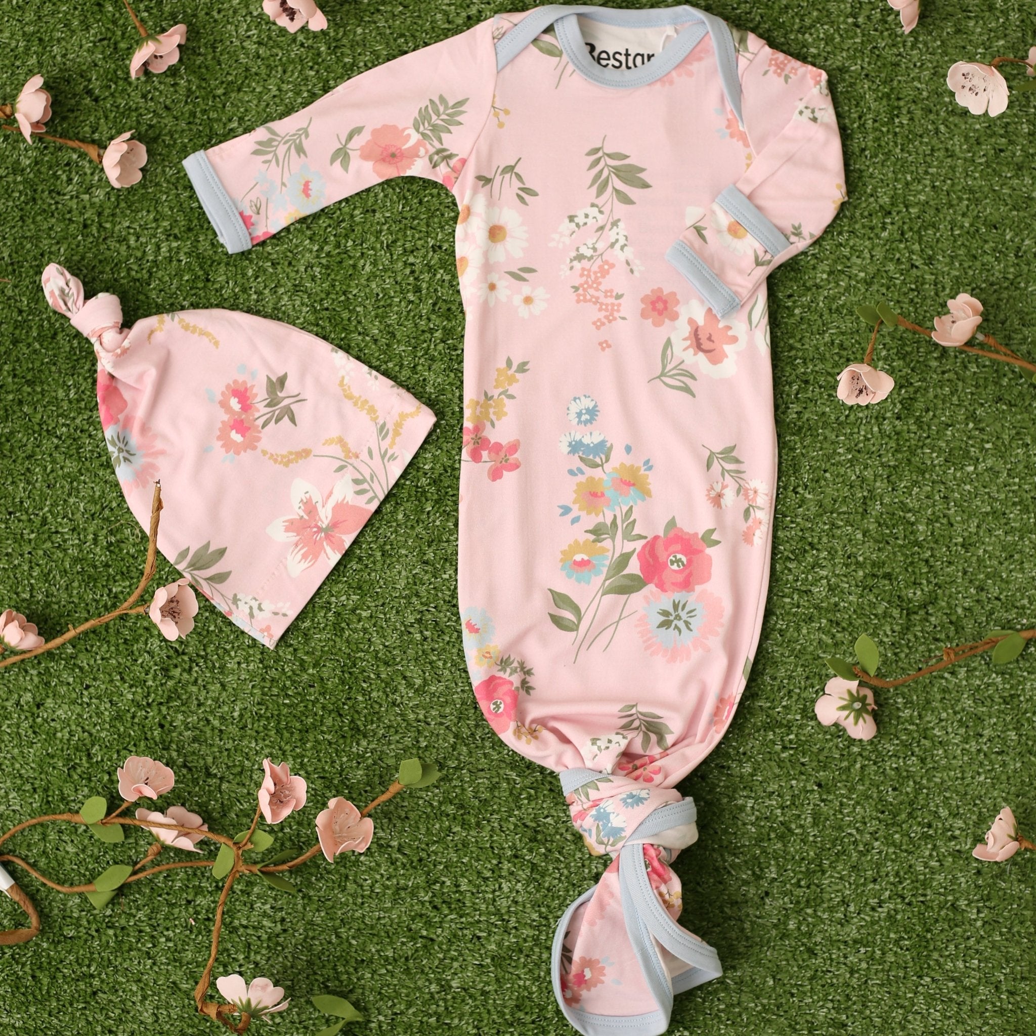 Ditzy Floral Gown & Hat