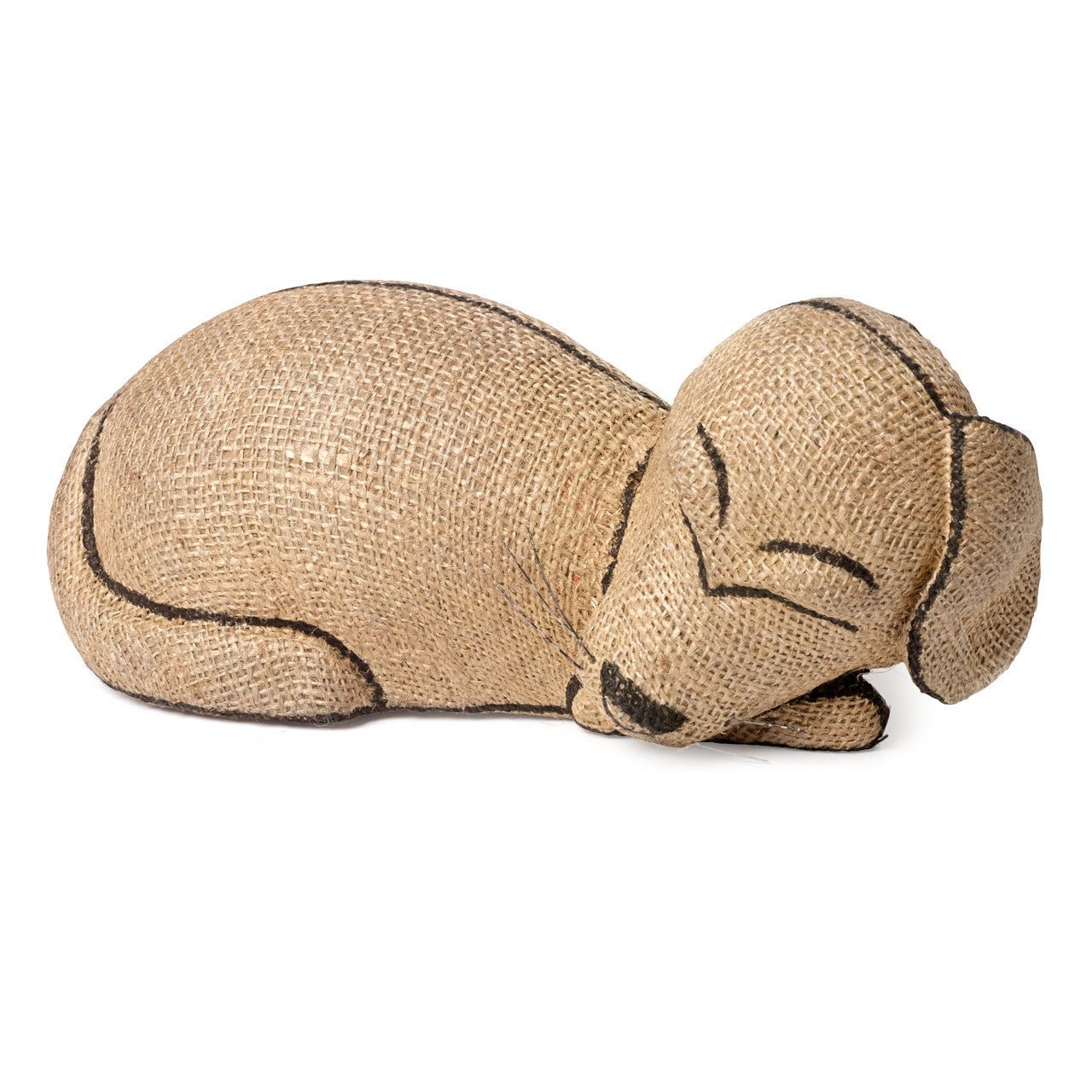 Dog Door Stop Burlap