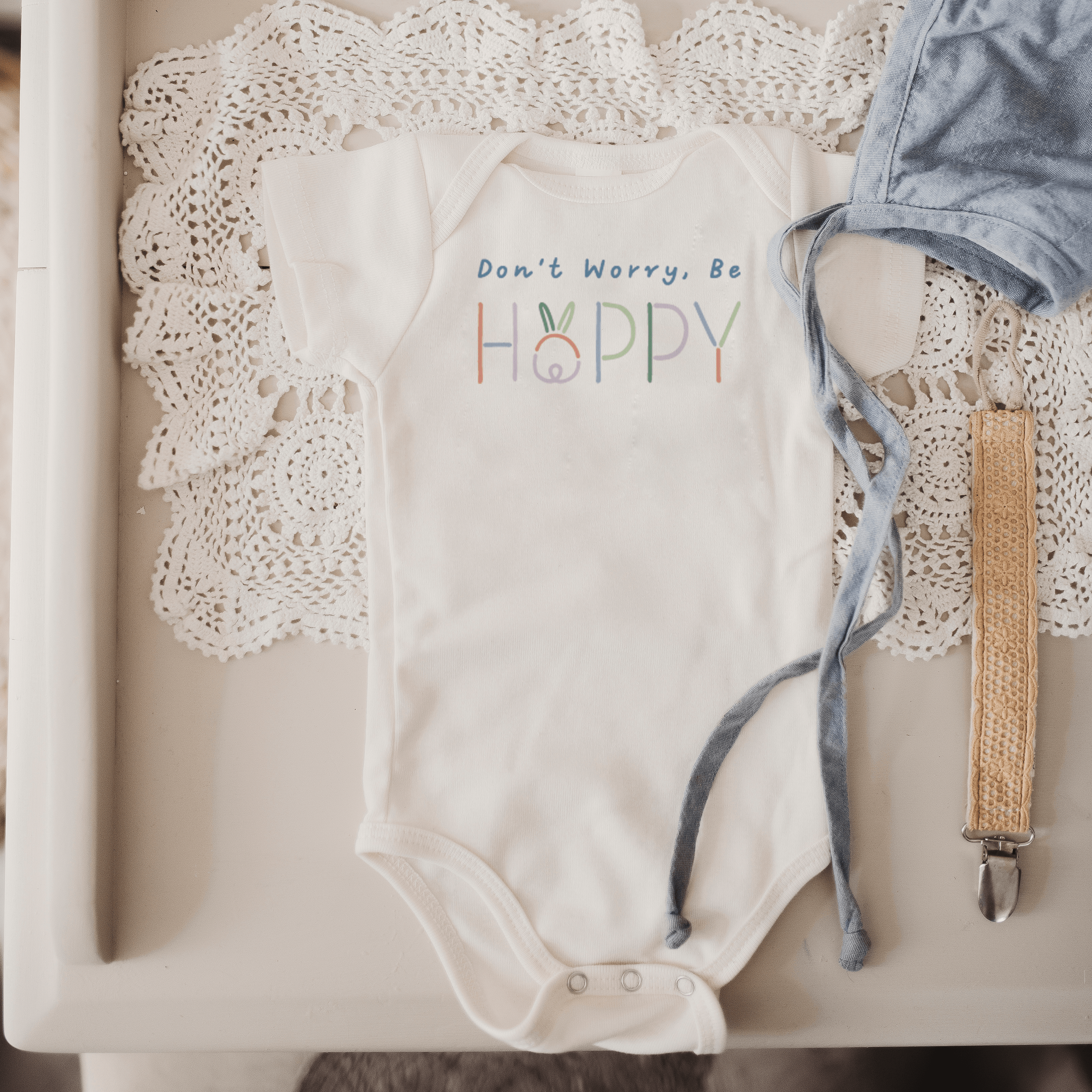 Graphic Bodysuit | Don't Worry Be Hoppy