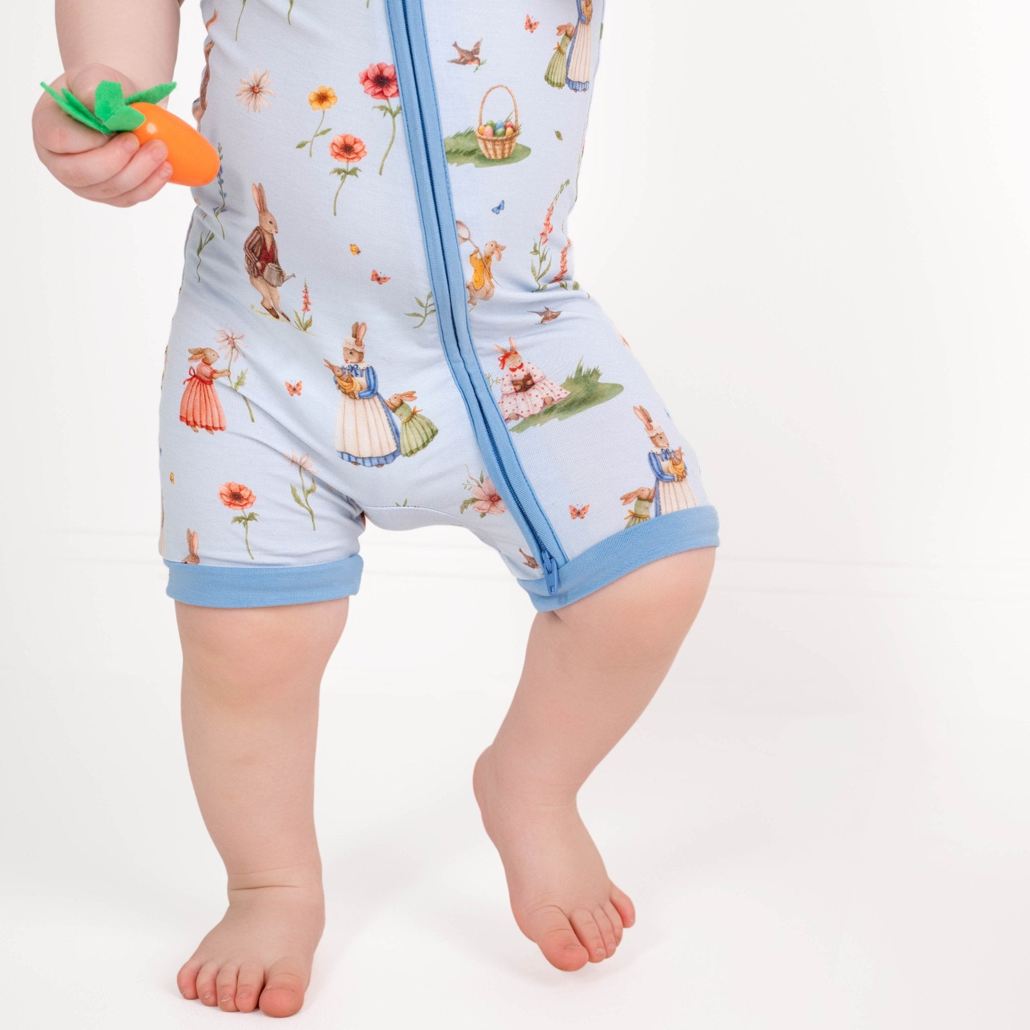 Don’t Worry, Be Hoppy ( Rabbit ) Short Sleeve Romper