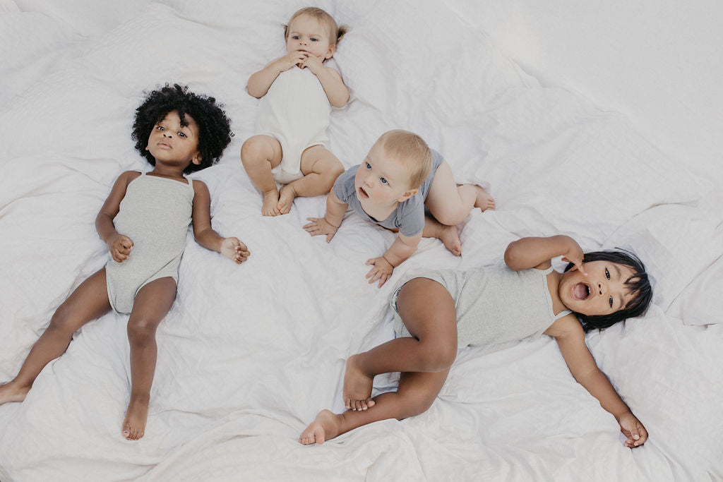 *exclusive* Baby Girl Short Sleeve 4pc Onesie Set