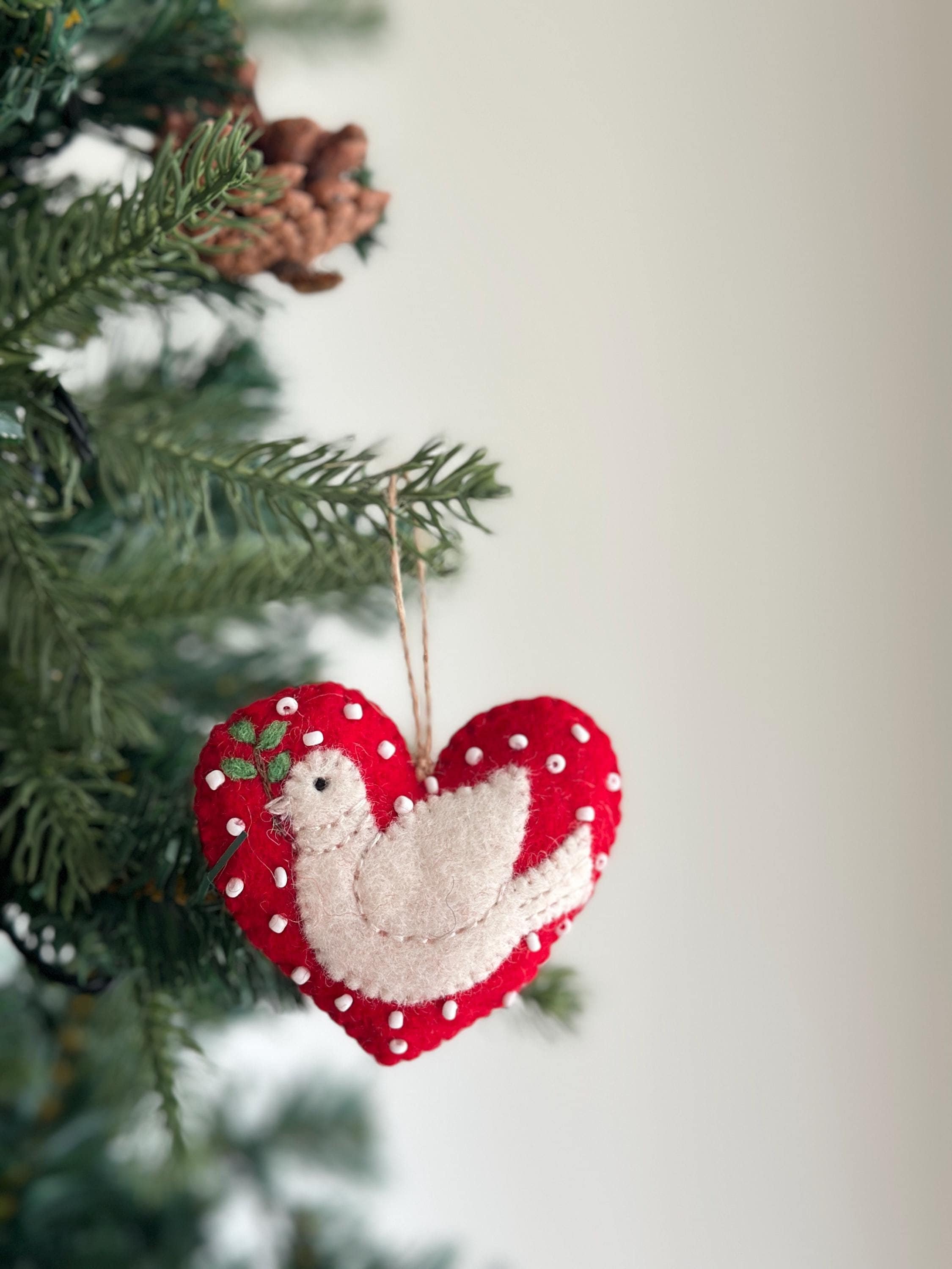 Dove Heart Ornament