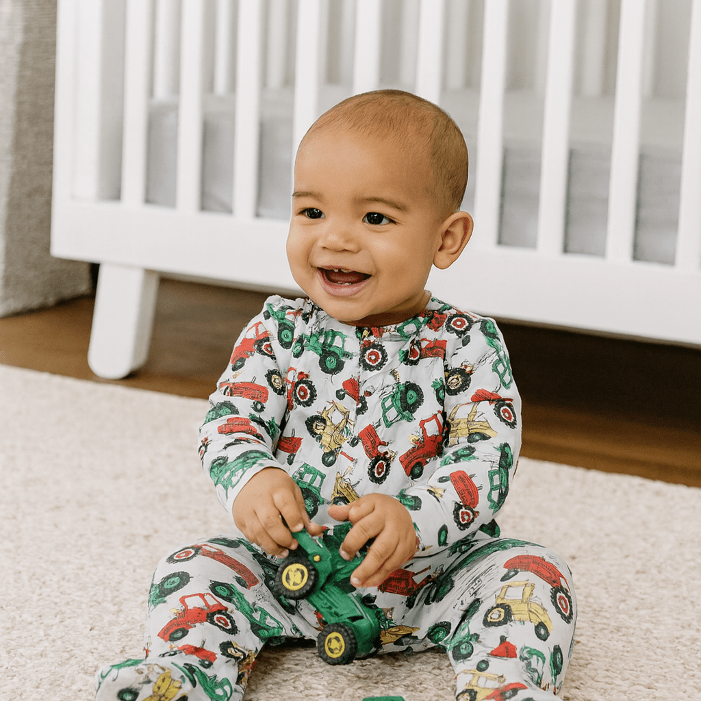 Down On The Farm Zipper Footie