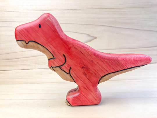 Large Wooden Tyrannosaurus Rex Toy