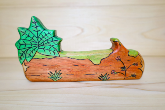Wooden Mossy Log Playscape Toy