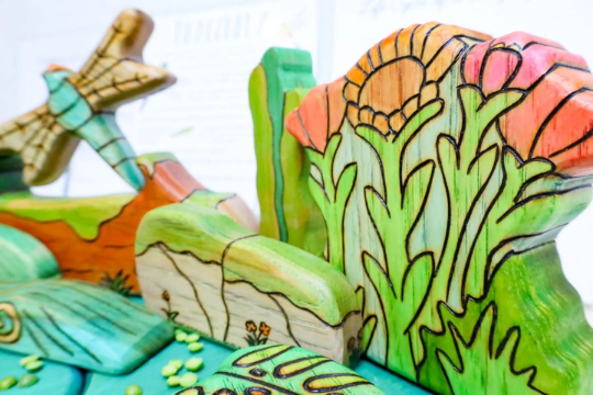Large Wooden Wildflower Chunky Playscape Block