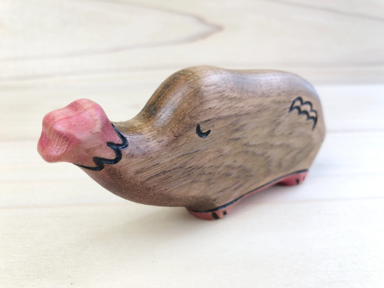 Wooden Star Nosed Mole Toy