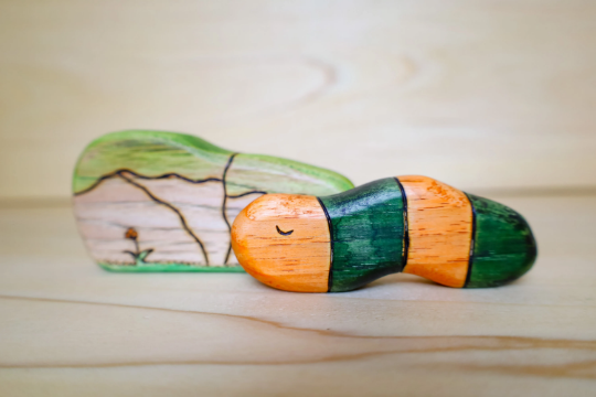 Wooden Wooly Worm Toy