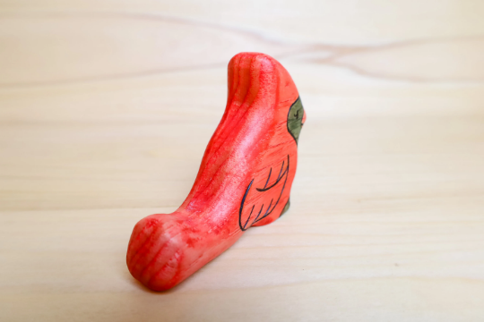 Wooden Cardinal Bird Toy
