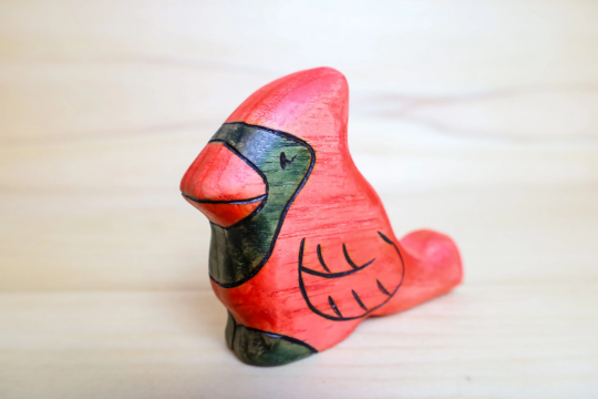 Wooden Cardinal Bird Toy