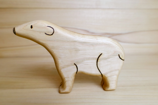 Wooden Polar Bear Family~ Standing, Walking, Or Baby Polar Bear