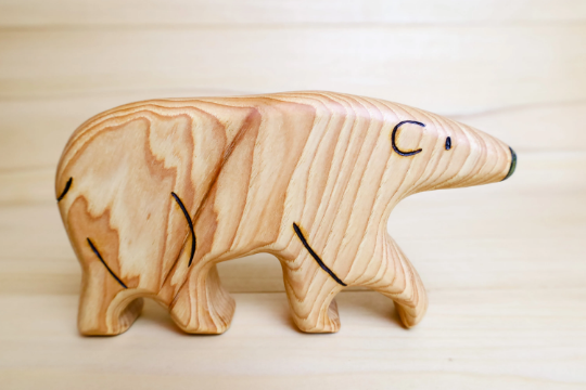 Wooden Polar Bear Family~ Standing, Walking, Or Baby Polar Bear