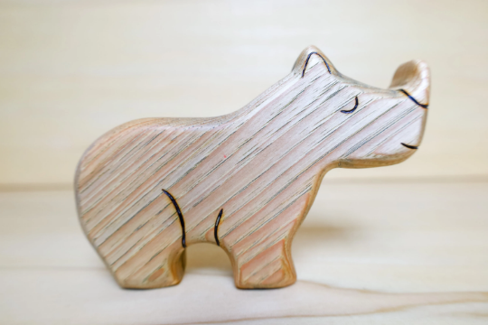 Wooden Rhinoceros Toys