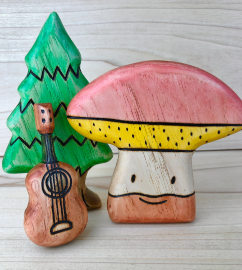 Preorder - Wooden King Bolete Mushroom Toys