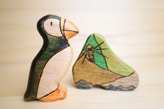 Wooden Puffin Toy