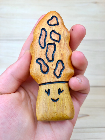 Preorder - Wooden Morel Mushroom Toy