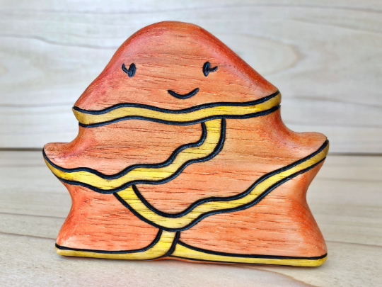 Preorder - Wooden Chicken Of The Woods Mushroom Toy