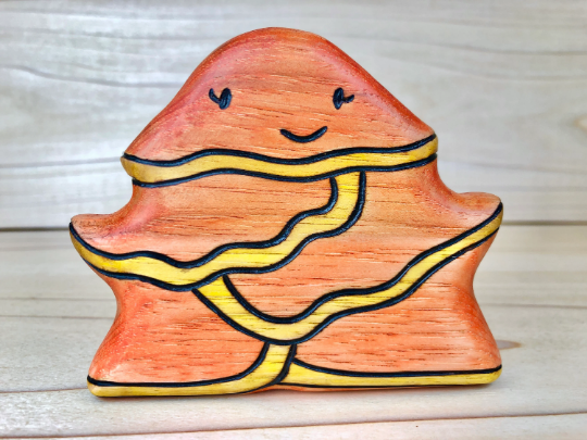 Preorder - Wooden Chicken Of The Woods Mushroom Toy