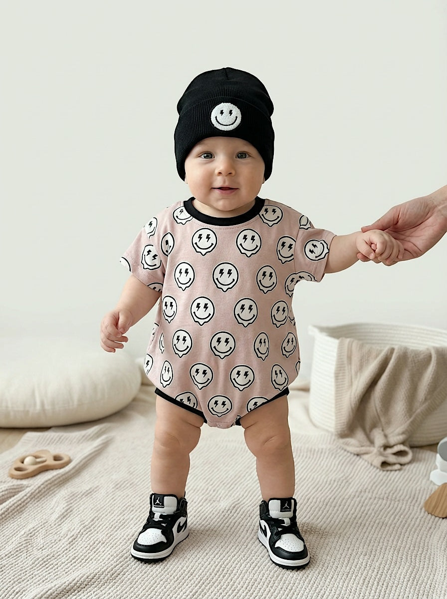 Short Sleeve Bubble Romper | Electric Drippy