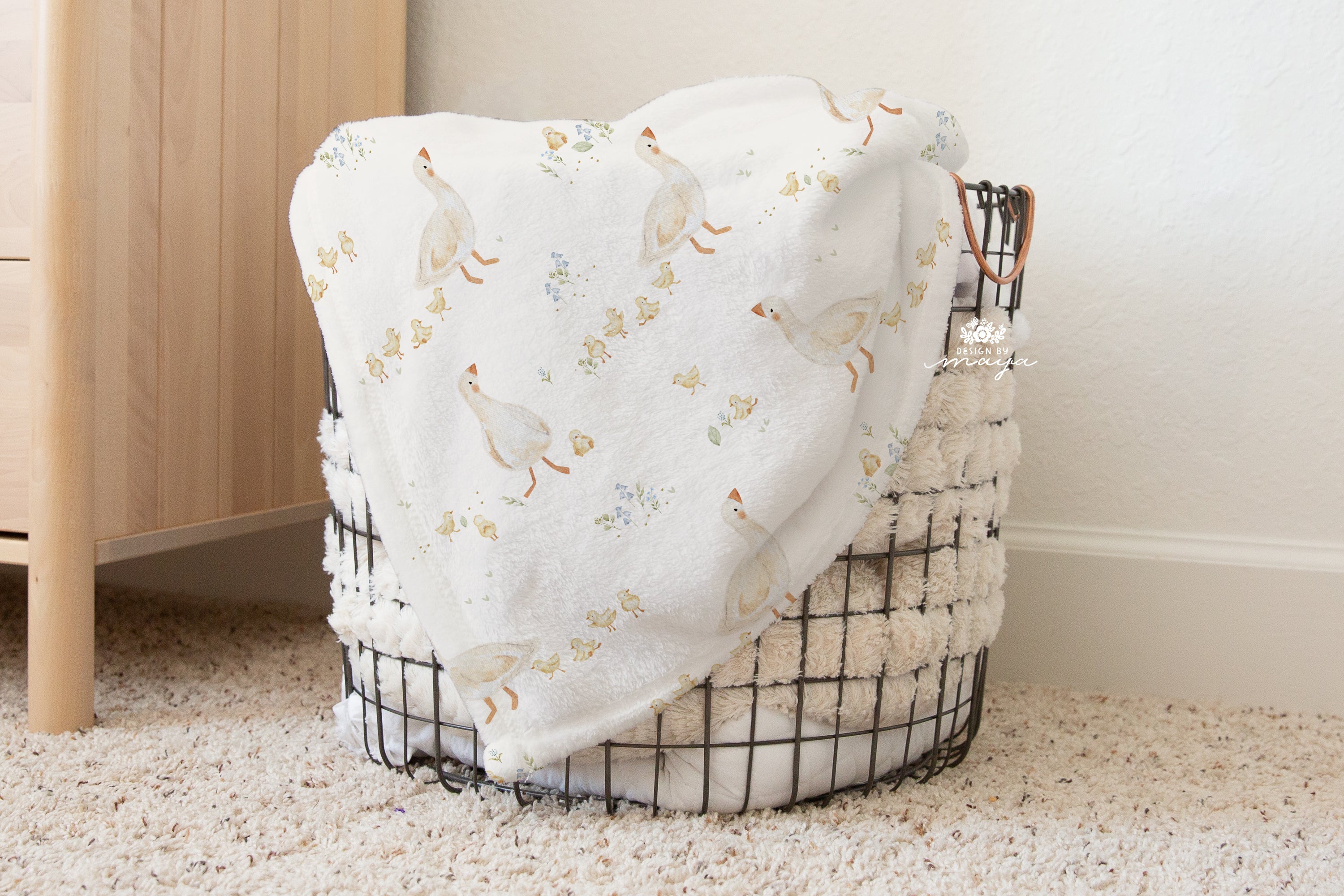 Baby Animals Ducks And Chicks - Vintage Baby Blanket