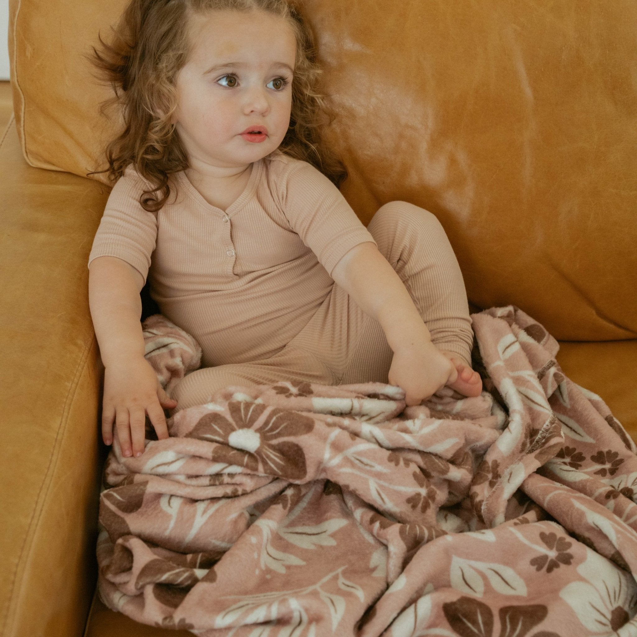 Dust & Petal Double Sided Throw Blanket