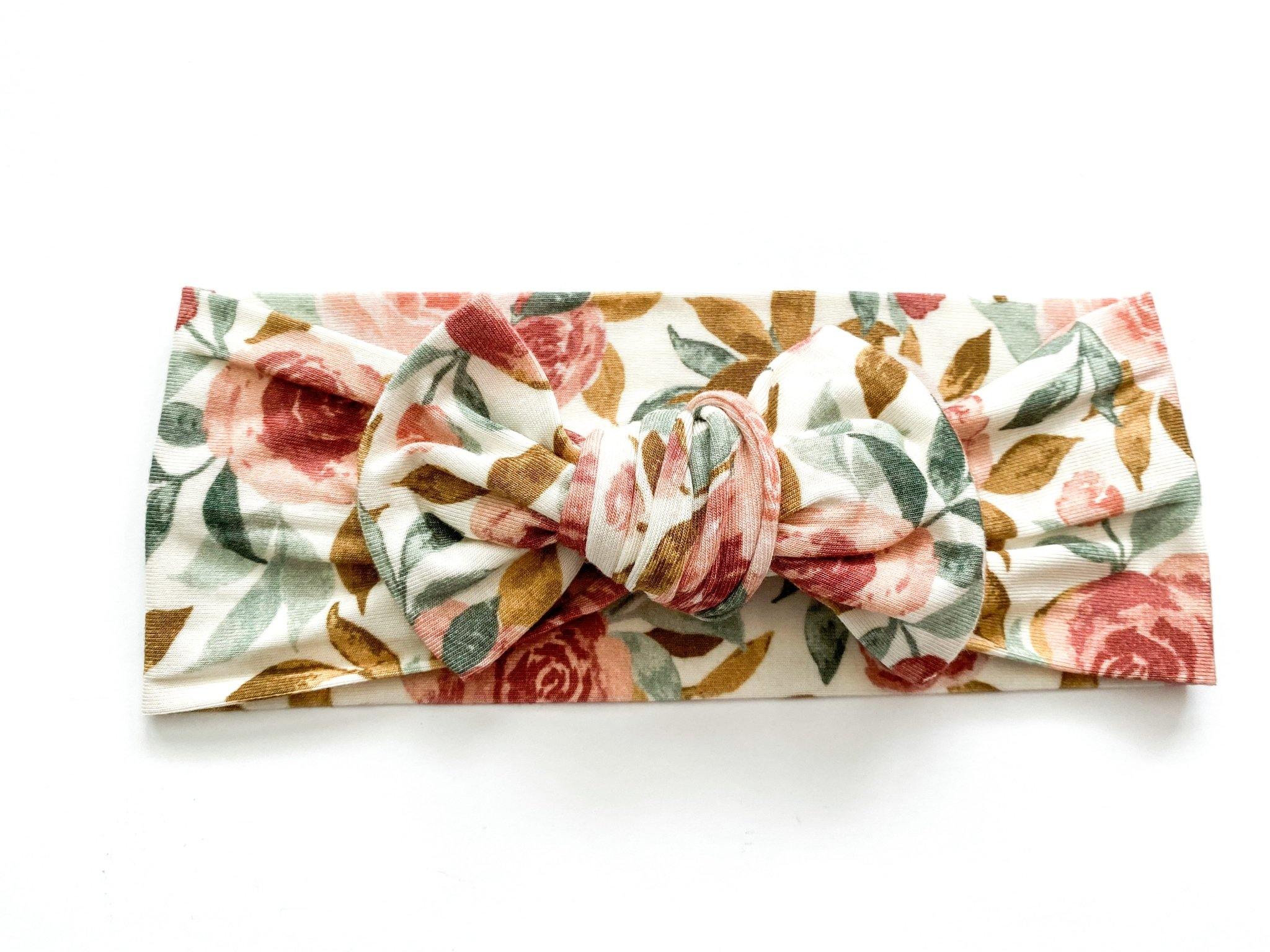 Knotted Headband - Dusty Pink Floral
