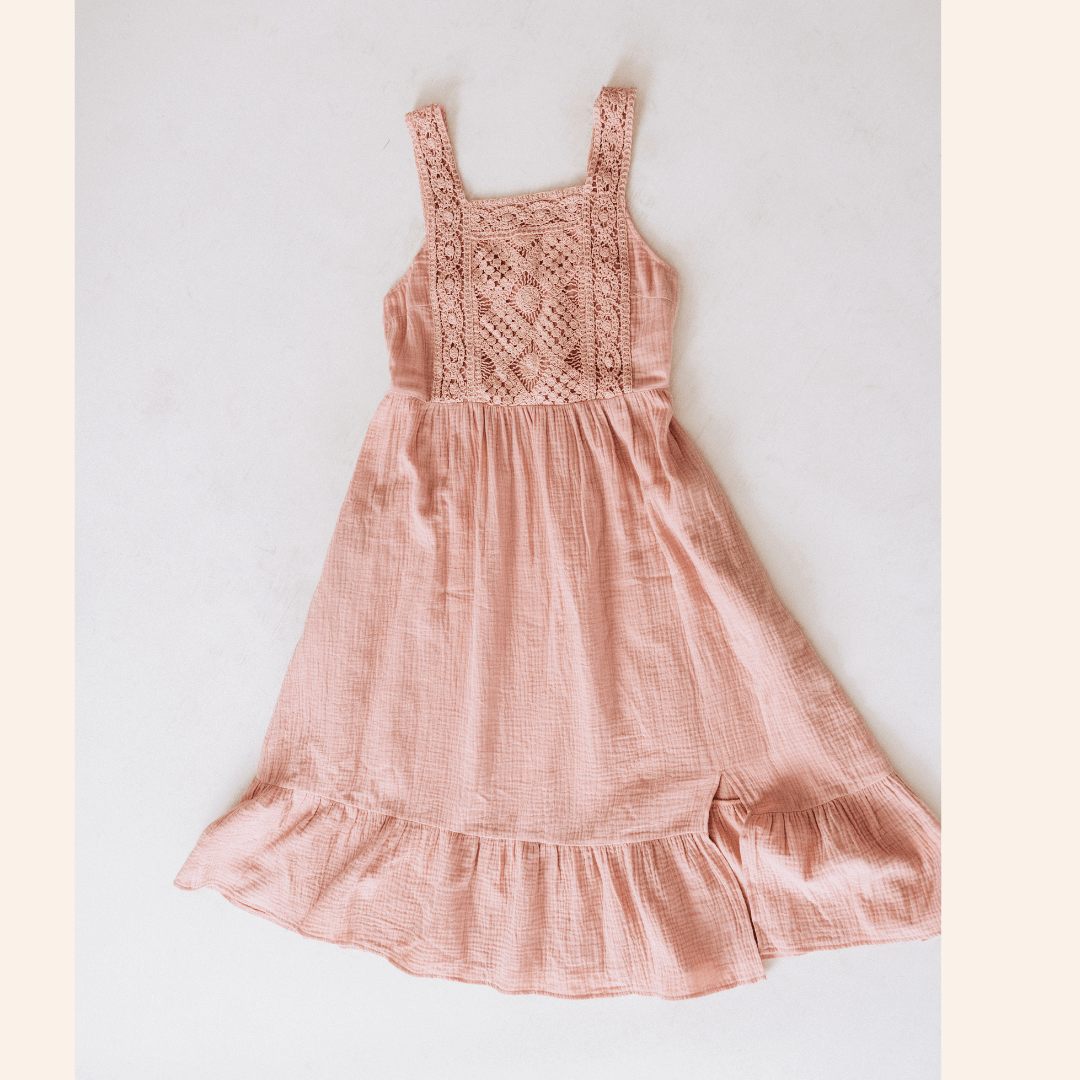 Dusty Rose Crochet Mommy & Me Dress - Women