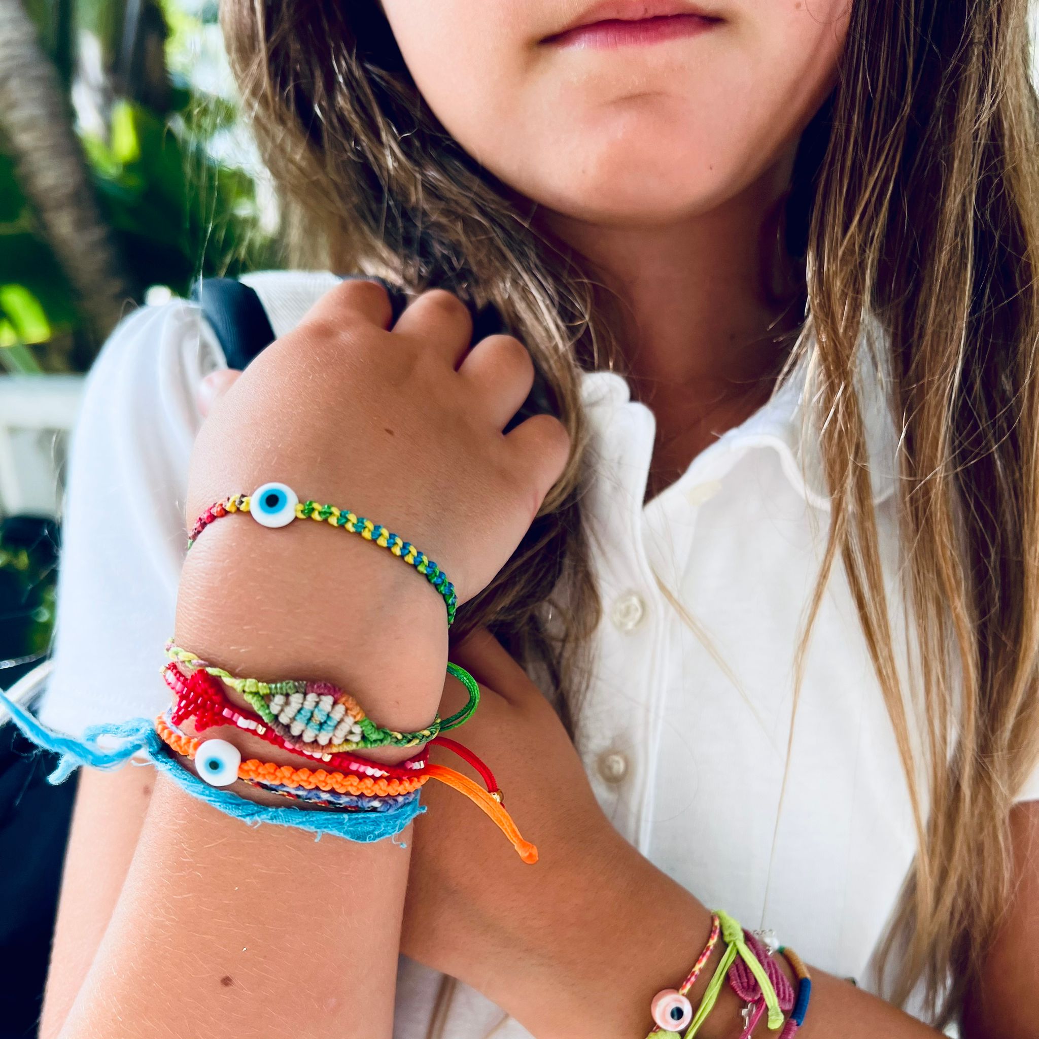 Kids Small Evil Eye Rainbow Bracelet