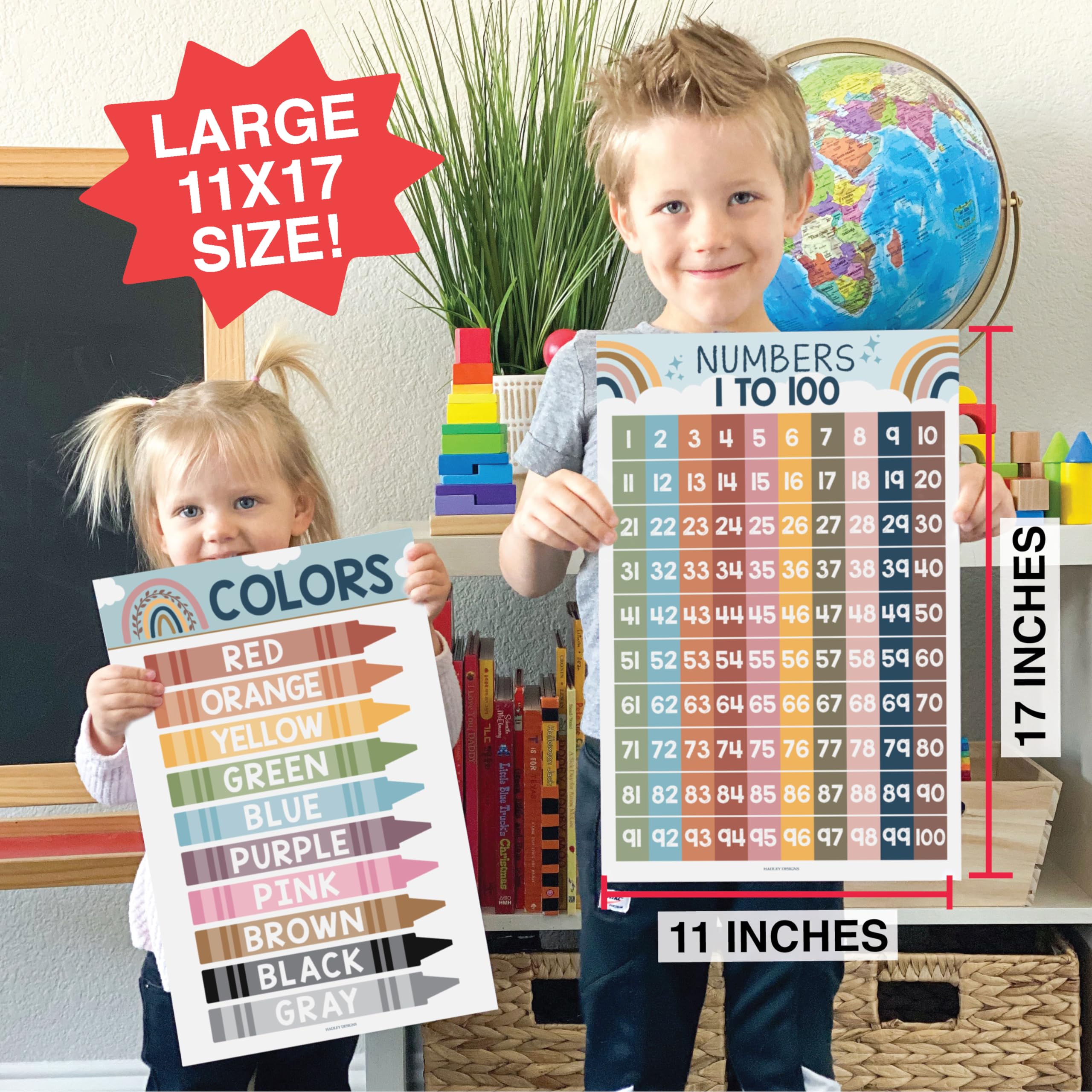 Prek Early Learning Kit: Boho 16 Poster Pack