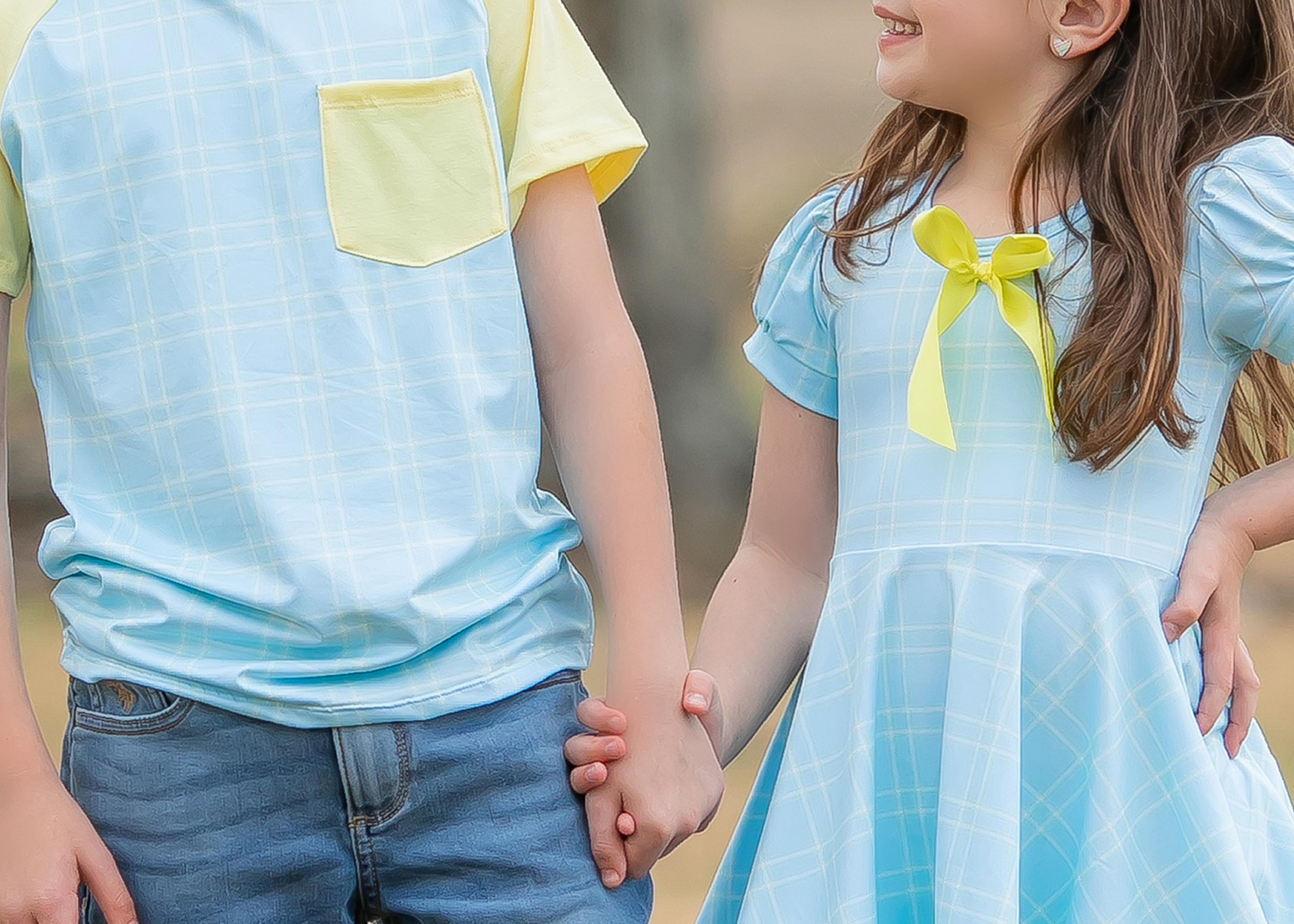 Powder Blue Plaid Shirt