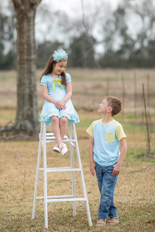 Powder Blue Plaid Shirt