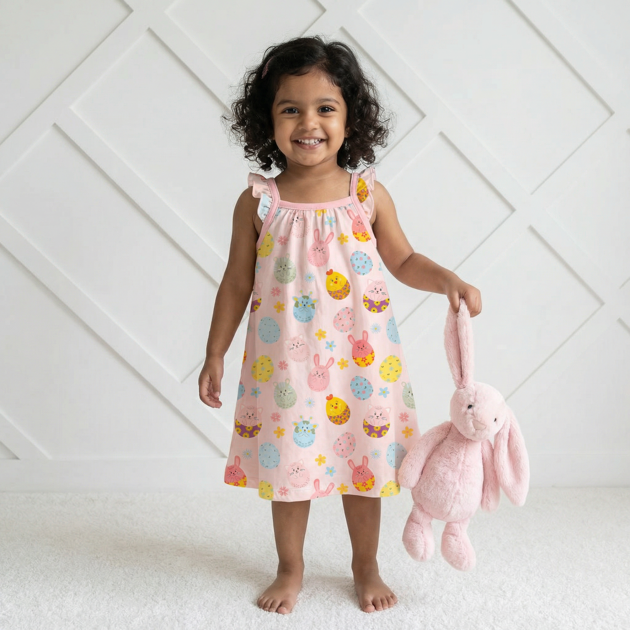 Easter Parade Flutter Sleeve Dress