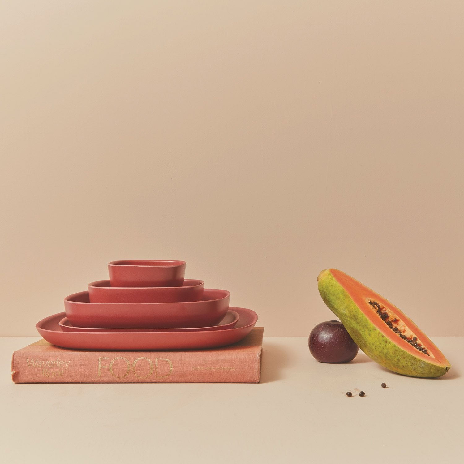 Bamboo Pasta Bowl - 4 Piece Set - Spice