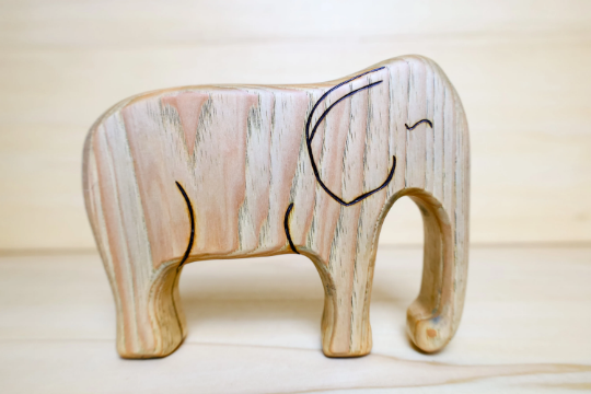 Large Wooden Elephant Toy