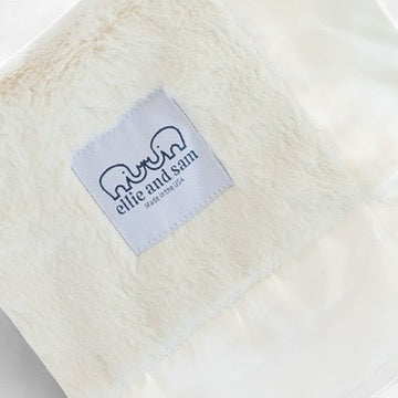Luxury Satin Border Lovey - Ivory