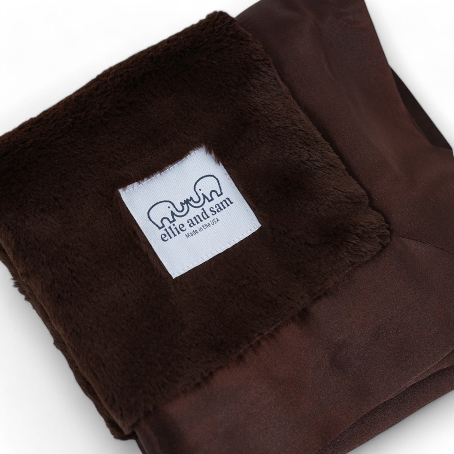 Luxury Satin Border Lovey - Chocolate