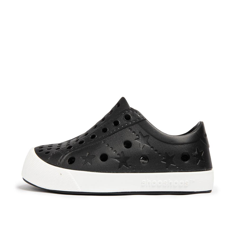 Toddler Perforated Slip On Water Sneakers in Black - Ello