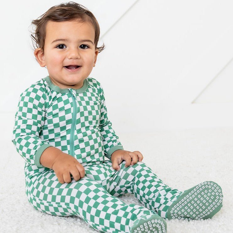 Emerald Checks Footie