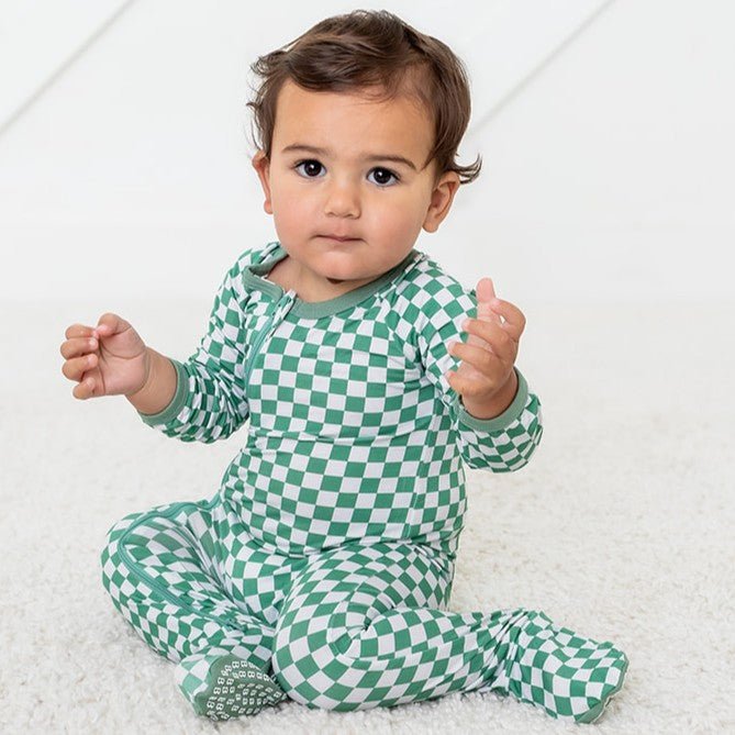 Emerald Checks Footie