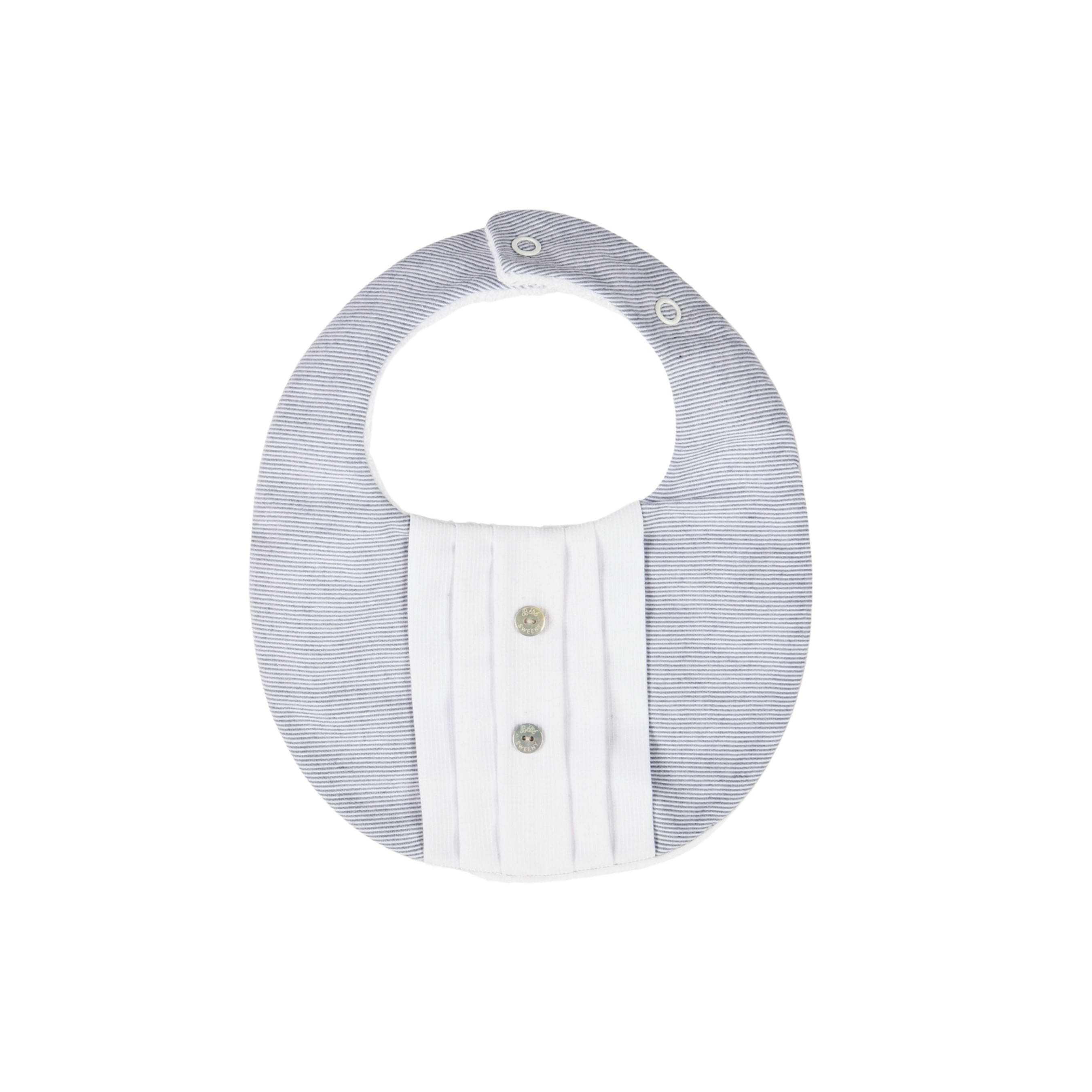 Eny | Baby Boys Blue Striped Cotton Bib