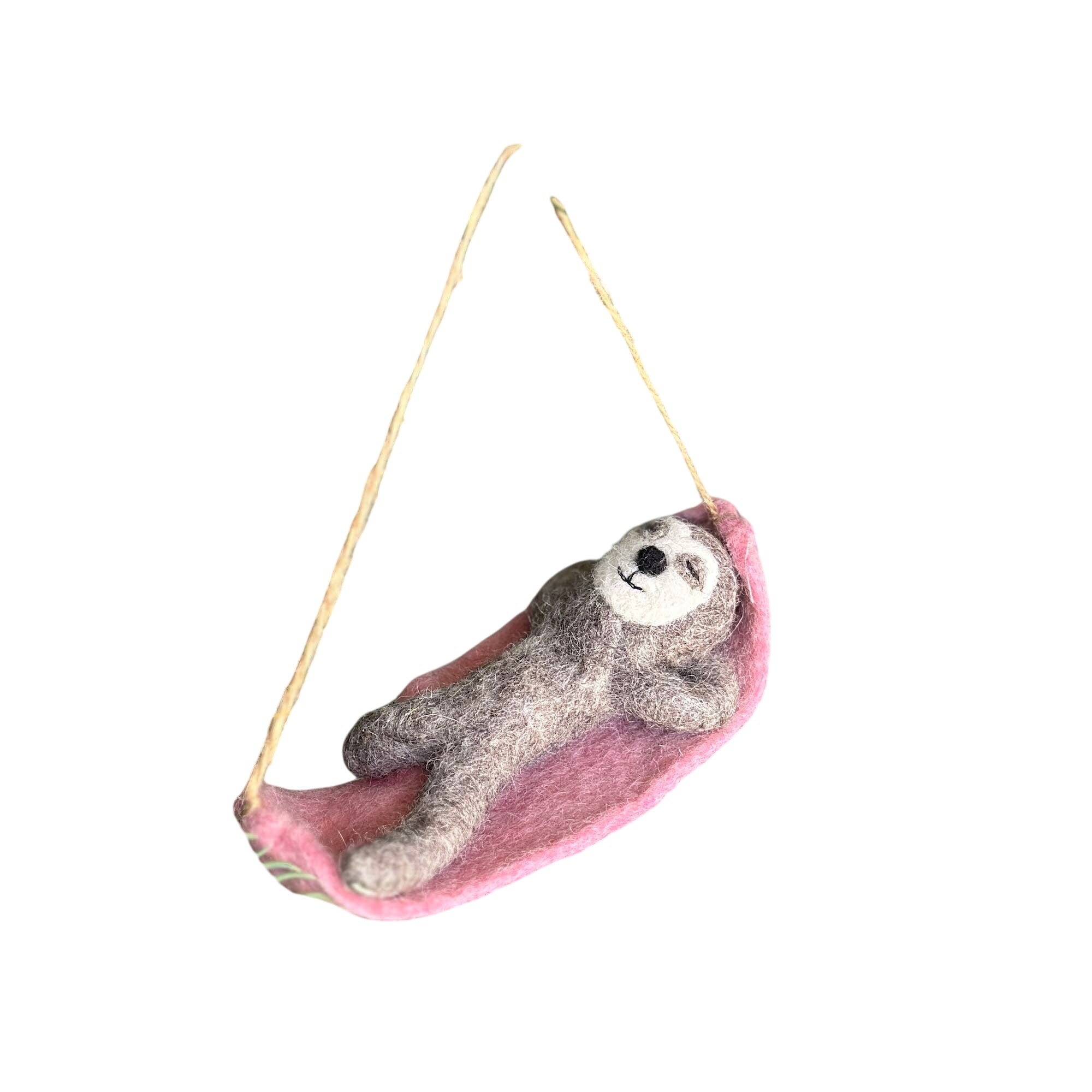 Felt Ornament - Sloth On Hammock