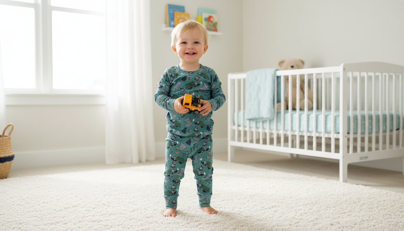 Trash Truck, Bamboo Two Piece Pajama Set