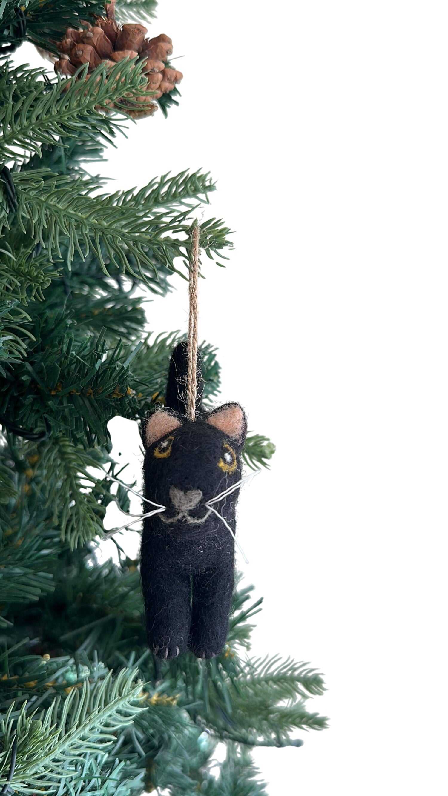 Felt Ornament - Playful Cat